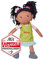 HABA Stoffpuppe Cari mit Namen Bestickt, 0-5 Jahre Kuschelpuppe afrikanisch Taufgeschenk