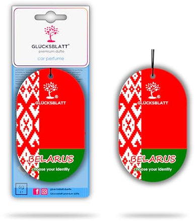 Lucky Leaf Premium Car Fragrance Car Perfume Flag White Russia