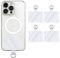 Cobee Universal Phone Tether Tabs, 4 piezas 2.28 x 1.5 D-Buckle Phone Lanyard pieza de repuesto PVC transparente Phone Lanyard Patches para protección de seguridad contra caídas compatible