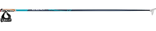 LEKI Cc 450 Blau - Robuster vielseitiger Langlauf Stock, Größe 135 cm - Farbe Mint - Dark Denim - White