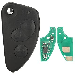 433 MHz ID48 Chip Fernbedienung Autoschlüssel Kombi Flip Fob 2/3 Tasten SIP22 Klinge kompatibel mit Alfa Romeo 147 156 166 GT 159 1999-2008 (Farbe: 3 Tasten-01, Größe: 3 B) Knöpfe)