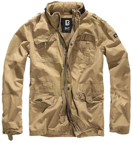 Brandit Winter-Jacket, US-Version, Winter-Variante, Größen S bis 5XL | Retro Jacke für Herren mit versteckter Kapuze, Stehkragen und Baumwollfutter