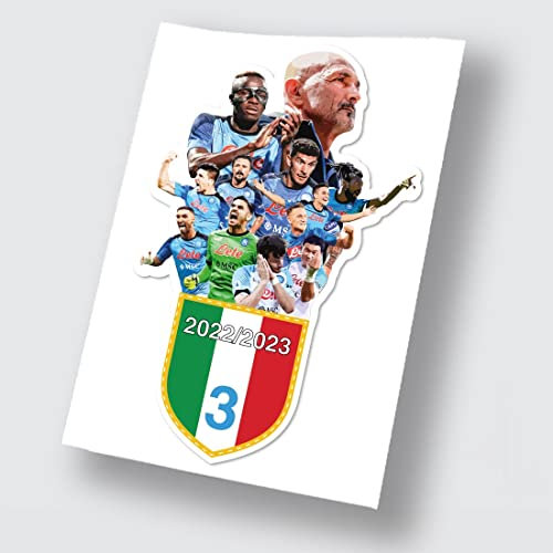 Stickers tifosi Napoli Calcio Squadra e scudetto adesivi in vinile colorato e sagomato