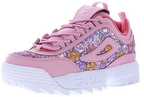 Fila Baskets Disruptor II Premium pour femme, Rose/multicolore, 39.5 EU