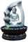 Uziqueif Sitzende Buddha Zimmerbrunnen, Tischbrunnen Waterscape aus Kunstharz, Feng Shui Wohn Raum Dekoration für Wohnzimmer, Schlafzimmer, Büro, viel Glück zum Geschenk,Grau,Buddha A