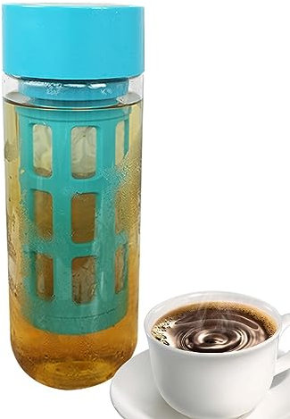 Fowybe cerveza fría vidrio | Jarra cerveza fría extraíble a prueba calor con filtro malla | Cafetera helada portátil para el hogar, cafetería, lavavajillas, jarra cerveza
