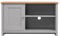 Homeke Wooden TV Cabinet Cupboard Entertainment Unit TV Stand with Storage Shelves and 1 Door for Living Room,W85×D39×H50cm (grey and oak)