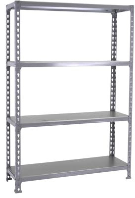 Simon Rack Étagère Rangement et 4 Niveaux, 200 kg Capacité de Charge et Point de Flexion, 1500x1100x400 mm, Étagère Charge Lourde, Étagère Garage, Gris - Simonclick