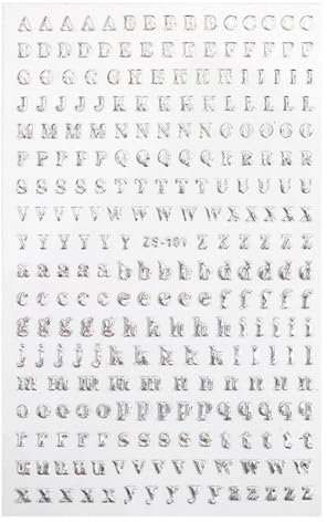 Tainrunse Nagelkunst-Aufkleber zum Selbermachen, 1 Blatt, Nagelkunst-Aufkleber, 3D, 26, englisches Alphabet, Maniküre, selbstklebende Buchstaben-Aufkleber H
