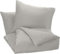 Sonive Housse de Couette 200x200 cm, Taies d'oreiller 65x65 cm*2, Couette 4 Saison 100% Couette en Microfibre, Taupe