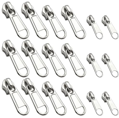 18 Stück Reissverschluss Reparatur Set,reissverschluss reparatur set,für Jacken, Taschen, Nylon-Reißverschluss, Reißverschluss Zipper Ersatz, Zelte, Gepäck, Schlafsack, Koffer, Sofa