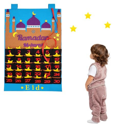 Ramadan Kalender Kinder,Ramadan Wandkalender,Eid Mubarak Adventskalender,Ramadan Adventskalender,Adventskalender für Ramadan,Ramadan Countdown Kalender