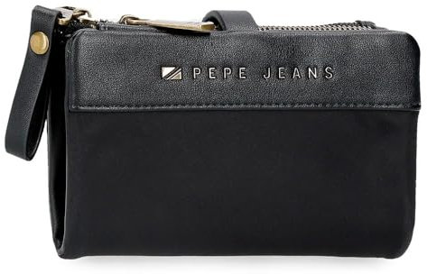 Pepe jeans Joumma Bags Morgan Casual Tagesrucksack, Reisetaschen, beige und schwarz, Kunstleder für Damen, Schwarz, Talla única, Geldbörse