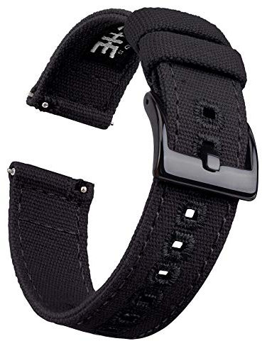 Ritche Nylon-Uhrenarmband mit schwerer Schnalle, 18 mm, 20 mm, 22 mm, Premium-Sicherheitsgurt, Nylon-Uhrenarmbänder für Männer und Frauen, Valentinstagsgeschenke für Sie oder Ihn