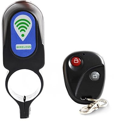 PartyKindom Alarm Bike Lock 110db Security Alarm Easy to System Long Battery Life Waterproof for Weather Black
