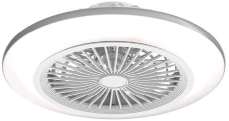 UNIVERSALBLUE | Ventilador de Techo Box Fan Blanco con WiFi | 6 Velocidades |Luz LED | Bajo Consumo | Silencioso | Modo Invierno | Temporizador | Mando Incluido | Facil De Montar