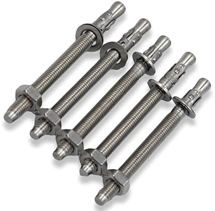 ABAZO M6x40mm 10 Stk. Schwerlastanker Schwerlastdübel Keilanker Bolzenanker verzinkt Zulassung in Industriequalität Ankerbolzen Keilanker Schwerlastdübel (M6x65mm -10Stück)