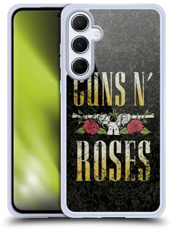 Head Case Designs Offizielle Guns N' Roses Text Logo Pistol Kunst Gel Handyhülle Hülle [Militärischer Schutzgrad] Kompatibel mit Samsung Galaxy A55 5G