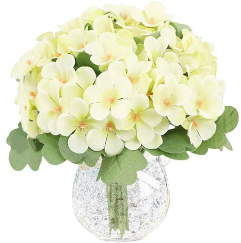 astylishome Plastic Flowers for Outdoors Fake Decoration - 12 pcs Artificial Real Touch Cymbidium Flower Branch Cymbidiums with Stem for Wedding Centerpieces Floral Arrangement Garden Green 1704