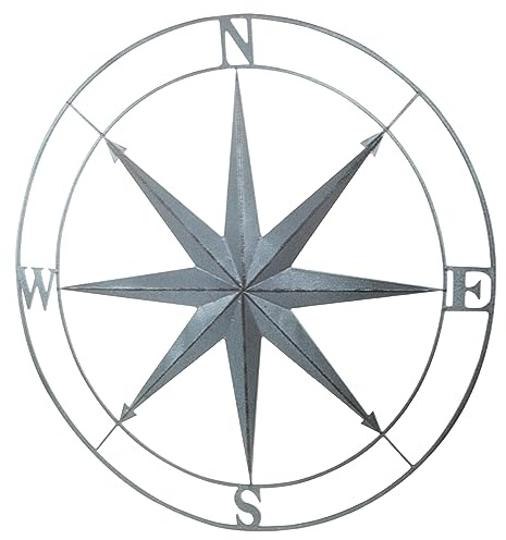 Milisten Nautischer Kompass Wanddeko Vintage Kompass Ornament Für Garten Wohnzimmer Handgefertigte Wandkunst Für Dekoration Rustikale Für Freunde Familie