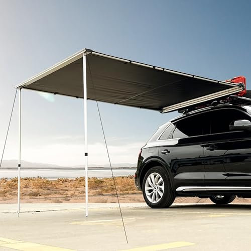 Autozelt Camping, Automarkisen, Wetterfeste Seitenmarkise Für Camping Und Overland, Ausziehbare Markise Für Dachgepäckträger (Size : 200x300cm/6.6x9.8ft)