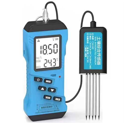 Kit per analisi del terreno 7 in 1 Tester rapido del suolo Misuratore di azoto Fosforo Potassio NPK pH Umidità Umidità Nutrienti Conducibilità Tester Misuratore EC per giardino, fattoria, cura del pra