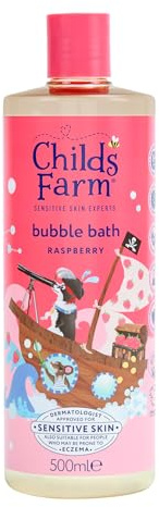 Childs Farm Kids Bubble Bath, Raspberry | Gently Cleanses & Soothes | Suitable for Dry, Sensitive Skin, 500ml