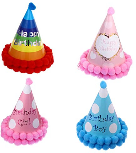 ifundom 8pezzi Cappellini Compleanno Adorabili Con Pompon Per Feste Accessori Divertenti Per Adulti Per Compleanni e Occasioni Speciali