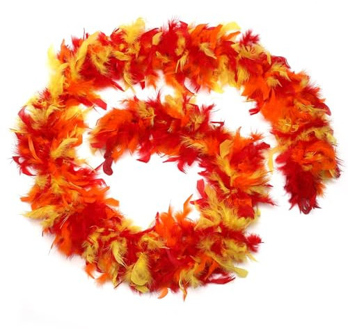 riou Fahrrad Gesichtsschutz Winter Bunte Chandelle Truthahnfeder 2 Yards 60g Für DIY Handwerk Tanzen Hochzeit Halloween Kostüm Dekoration Feder Schlauchtuch (Orange, M)