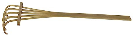 Toyvian Râteau en bambou à cinq dents en bois