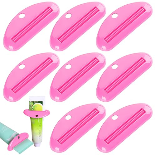 Zahnpasta-Quetschspender, mehrfarbig, Kunststoff, Zahnpastatube, zum Aufhängen, Zahnpasta-Clips zum Sparen von Zahnpasta, Gesichtsreiniger, Cremes, Farbe, 10 Stück