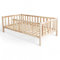 Generisch Kinderbett Classic mit Rausfallschutz aus Vollholz inkl. Lattenrost | Naturholz (80 x 160 cm)