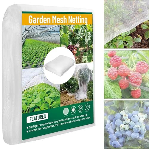 Rete Anti Insetti,3X15M Rete per Uccelli,Reti Protettive,Giardino Rete,Insetti Nets,Prevenire I Parassiti Danneggiare Le Piante,per Frutti Verdura Piante e Stagni,Archi per Tunnel Orto