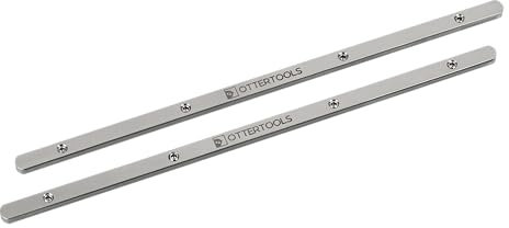 Ottertools - FSV Führungsschienenverbinder 2er Set – Edelstahl, selbstzentrierend durch konische Kanten – Kompatibel mit Makita & Festool – für präzise, versatzfreie Schnitte