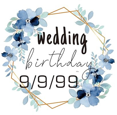 etichette adesive personalizzate per matrimonio - adesivi decorativi - regali di matrimonio per ospiti - decorazione comunione - resistente all'acqua 40-60mm (Blue Series)