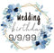 etichette adesive personalizzate per matrimonio - adesivi decorativi - regali di matrimonio per ospiti - decorazione comunione - resistente all'acqua 40-60mm (Blue Series)