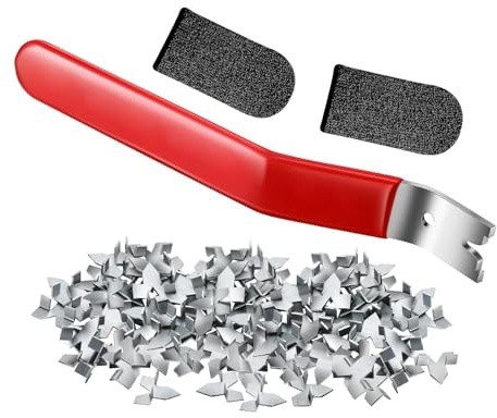 Glazier Point Driver Tool with 2 Finger Cots & 120 Glazing Push Points | Picture Framing Supplies Glazing Tools for Glass Frames, Cross Stitch Installation and Securing