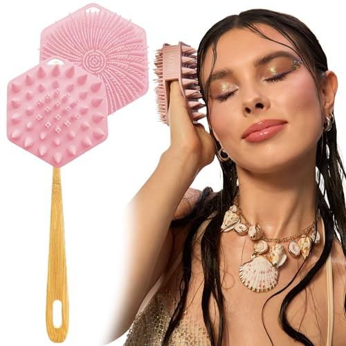 Glov Bubble Burst Silikon Pad zum Waschen und Massieren Ergonomisch Sanfte Reinigung Exfoliation Mikrozirculation Duschaccessoires für Körperpflege und Entspannung