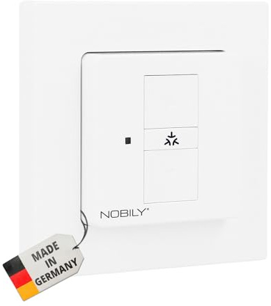 Nobily Matter Rolladenschalter ZSM Home Smart Home Rolladensteuerung (50x50mm), Sprachsteuerung, kompatibel und steuerbar mit Apple HomeKit, Alexa und Google Home - Made in Germany