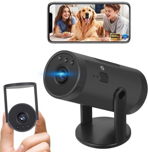 Genérico Mini Camara Oculta 1080P HD WiFi Camaras de Vigilancia sin Cables Camara Seguridad Vigilancia Cámara,con Batería de 12h,para Ver En El Movil Interior CAM con Detección de Movimiento (XS)