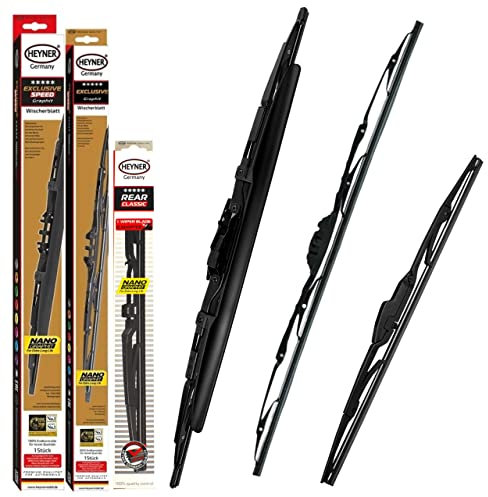 Heyner Exclusive Wiper Blades For Nissan Note 2006-2013 Spoiler Windscreen Wiper Replacement Front And Rear Set HES2414H12HRC