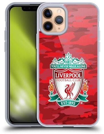 Head Case Designs Officially Licensed Liverpool Football Club Home Colourways Crest Camou Gel Case [Military Grade Protection] Compatible with Apple iPhone 11 Pro and Compatible with MagSafe