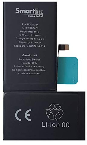 Smartex® Black Label Batterie Compatible avec iPhone XS Max - 3174 mAh | Garantie 2 Ans