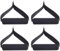 BESPORTBLE 4er Set Fitness-Griff Kabelzug Griffe Einhandgriff D-Ring Pull Schaumstoff-Griff Equipment für Yoga Pilates Fitness Kraft Training Heimtraining Übungs Bänder Schwarz