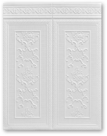 DaPeng 3D Selbstklebende Tapeten,Wandpaneele Wandverkleidung Steinoptik,Anti-Kollision Dekorfolie für Wohnzimmer Flur Balkon 10Pcs (Color : White-A)