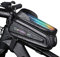 AICTIMO Borsa Telaio da Bicicletta, Borsa da Manubrio per Bici Impermeabile PortatileTouch Screen Porta Cellulare Bici Borse Ciclismo Top Pannier per Telefoni 7 Pollici