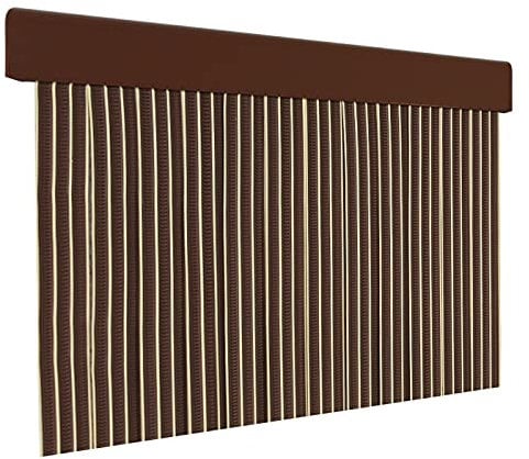 HOME MERCURY – Cortina Plana para Puerta Exterior o Interior, Material PVC – Libre de Insectos (210x120CM, Perfil Marron P18)