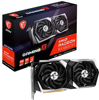 MSI Gaming AMD Radeon RX 6600 XT 8GB GDDR6 128-Bit HDMI/DP Torx Fan RGB Graphics Card (RX 6600 XT Gaming X 8G)