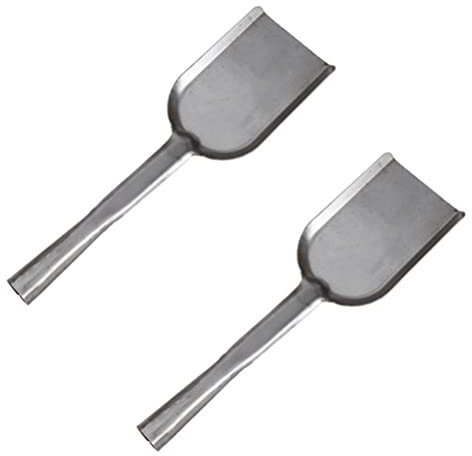 Cabilock 2 unids largo ceniza de mano barbacoa carbón ceniza póker cucharada horno ceniza mini cacerola para estufas de leña chimenea Campire