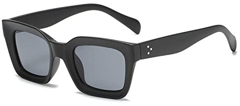 Beliebte Mode Cat Eye Damen Sonnenbrille Retro Nagel Klar Farbverlauf Brillen Herren Quadrat Sonnenbrille UV400 Schwarzgrau